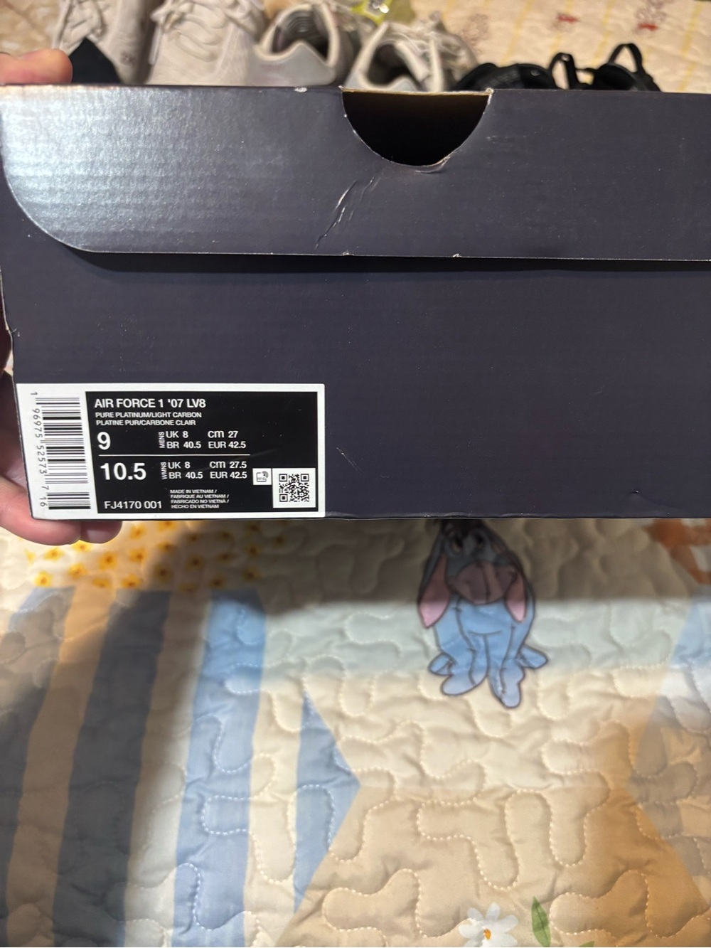 Nike Black Shoe Box with White Label